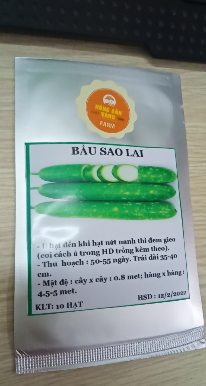 Hạt giống Bầu Dài , Bầu Sao Lai ( Gói 10 Hạt ) - Nông Sản Vàng