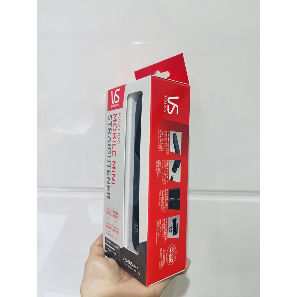 Máy duỗi tóc không dây VS Sassoon VSI Mini cáp sạc USB màu đen
