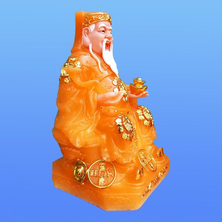 Tượng Thần Tài Thổ Địa mẫu mới nhất màu Vàng cao 20cm