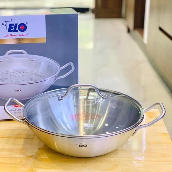 Bộ chảo hấp sâu lòng Elo Wok set 28cm Hàng chính hãng