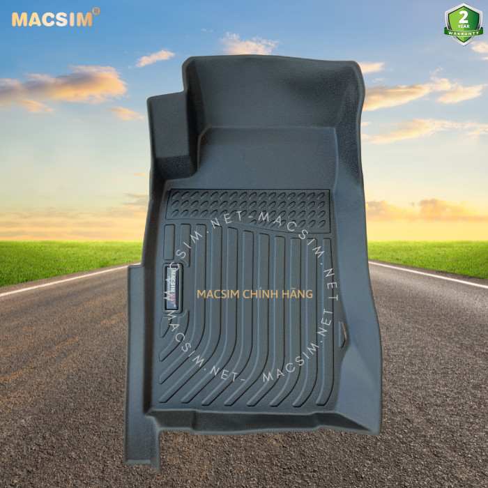 Hàng loại II Thảm lót sàn xe ô tô Isuzu D-max 2015-2020 Nhãn hiệu Macsim chất liệu nhựa TPE cao cấp màu đen