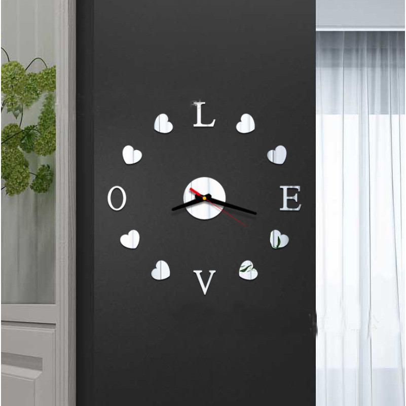 Đồng hồ treo tường 3D tự lắp ráp DIY chữ LOVE