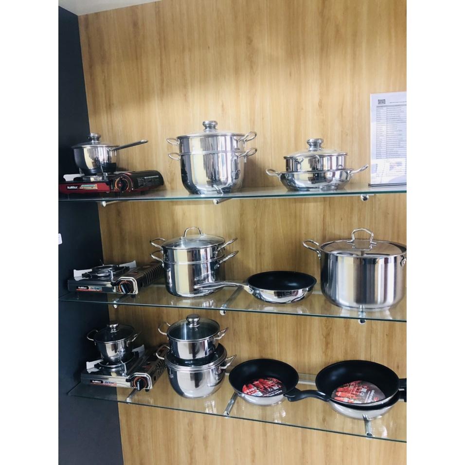Nồi luộc gà FiveStar vung inox 3 đáy - bếp từ