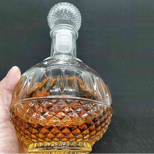 Chai Thủy Tinh Dáng Tròn 1000ml Cao Cấp Nắp Thủy Tinh.