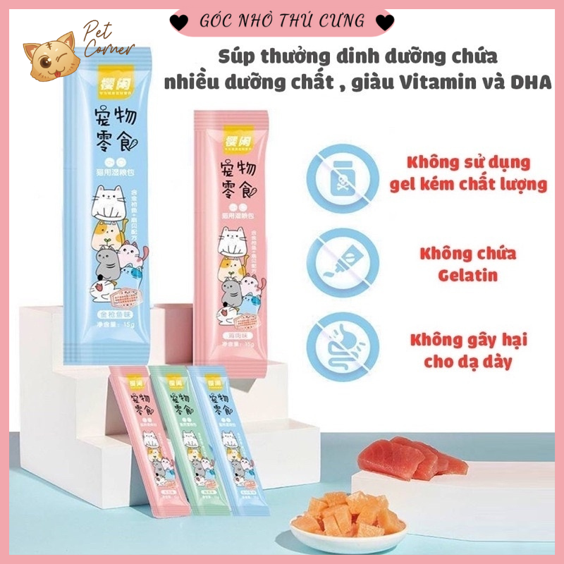 Súp thưởng cho mèo Shizuka 15gr 3 vị