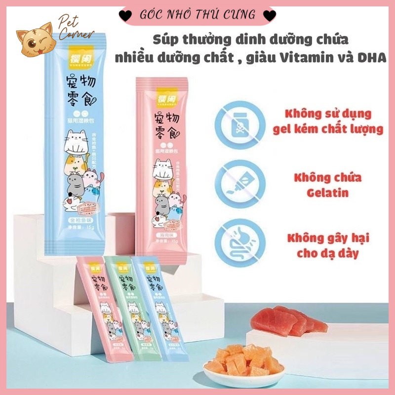 Hình ảnh Súp thưởng cho mèo Shizuka 15gr  3 vị