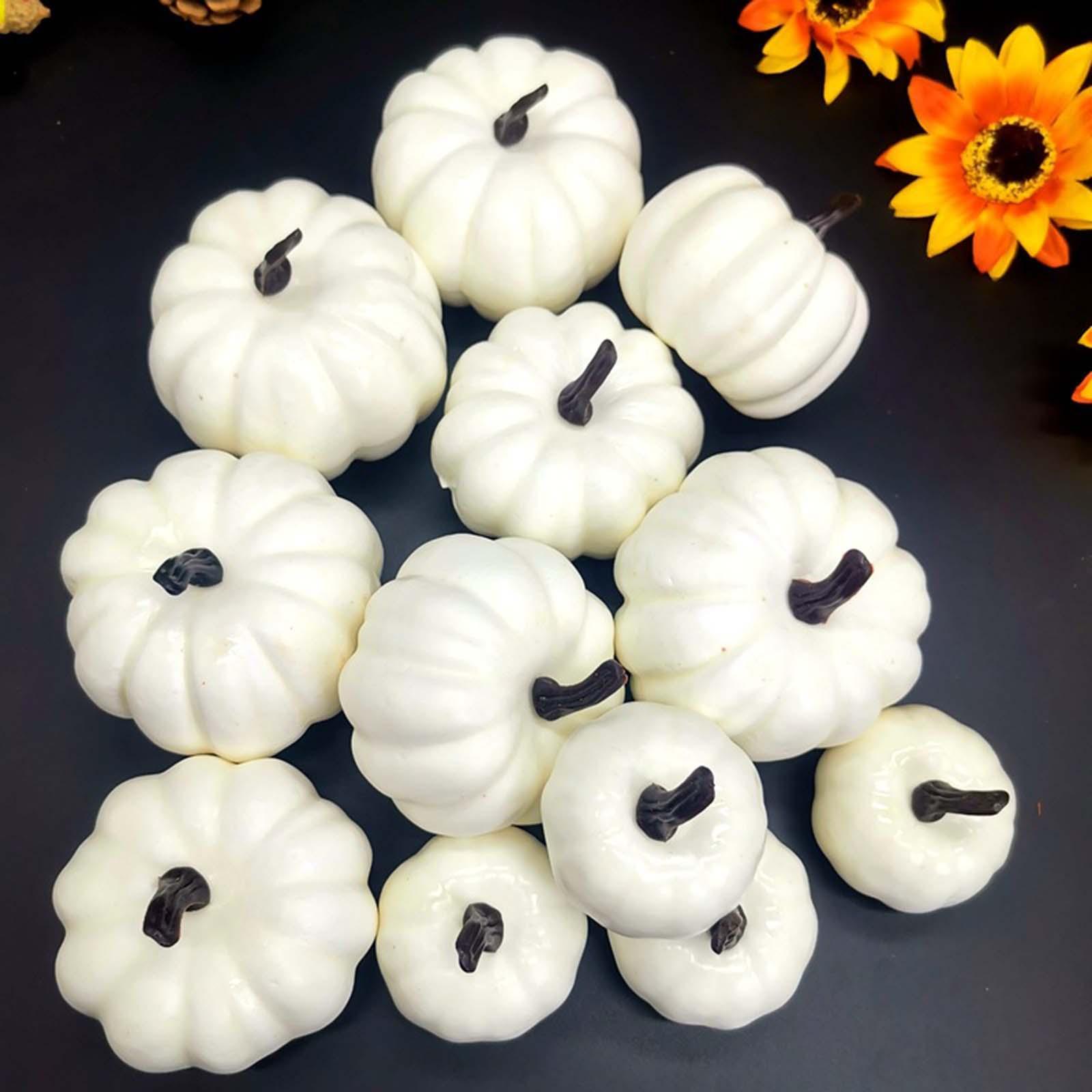12Pcs Fake Pumpkins Model/ Mini Simulation Pumpkins Model/ Mini Children's Education Tool /Fake Foam Pumpkins for Halloween