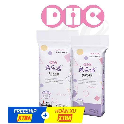 Combo 3 bịch tã bỉm dán/quần DHC nội địa Trung cao cấp, siêu mỏng đủ size cho bé từ 3-20kg