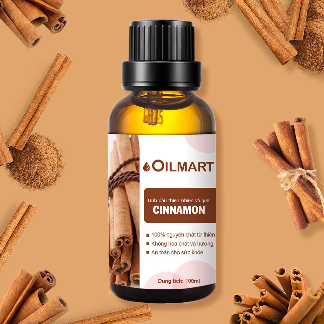 Tinh Dầu Thiên Nhiên Vỏ Quế Oilmart Cinnanmon Essential Oil 100ml