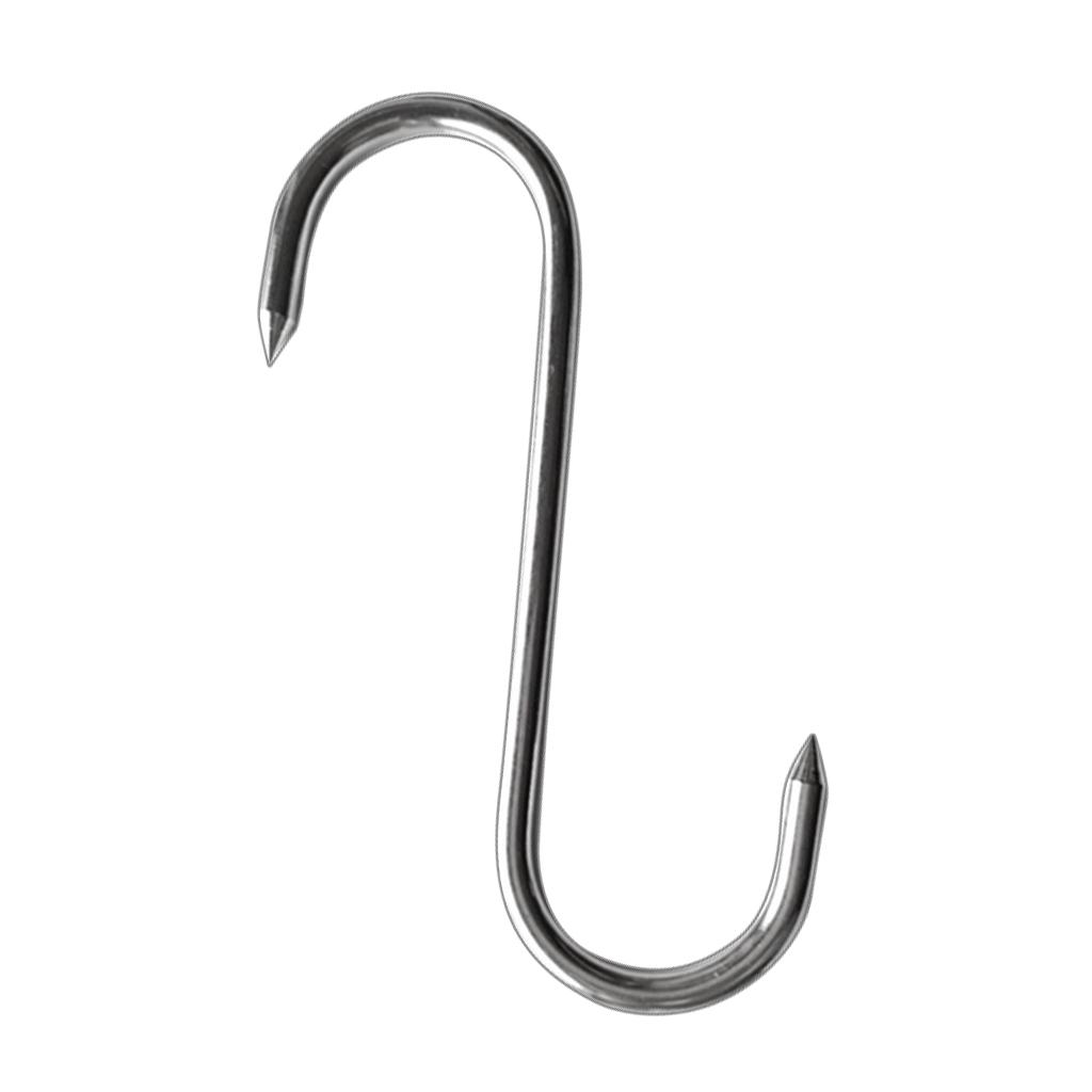 10 Pcs S Shaped Stainless Steel Hooks Pan Pot Meat Hanger Organizer