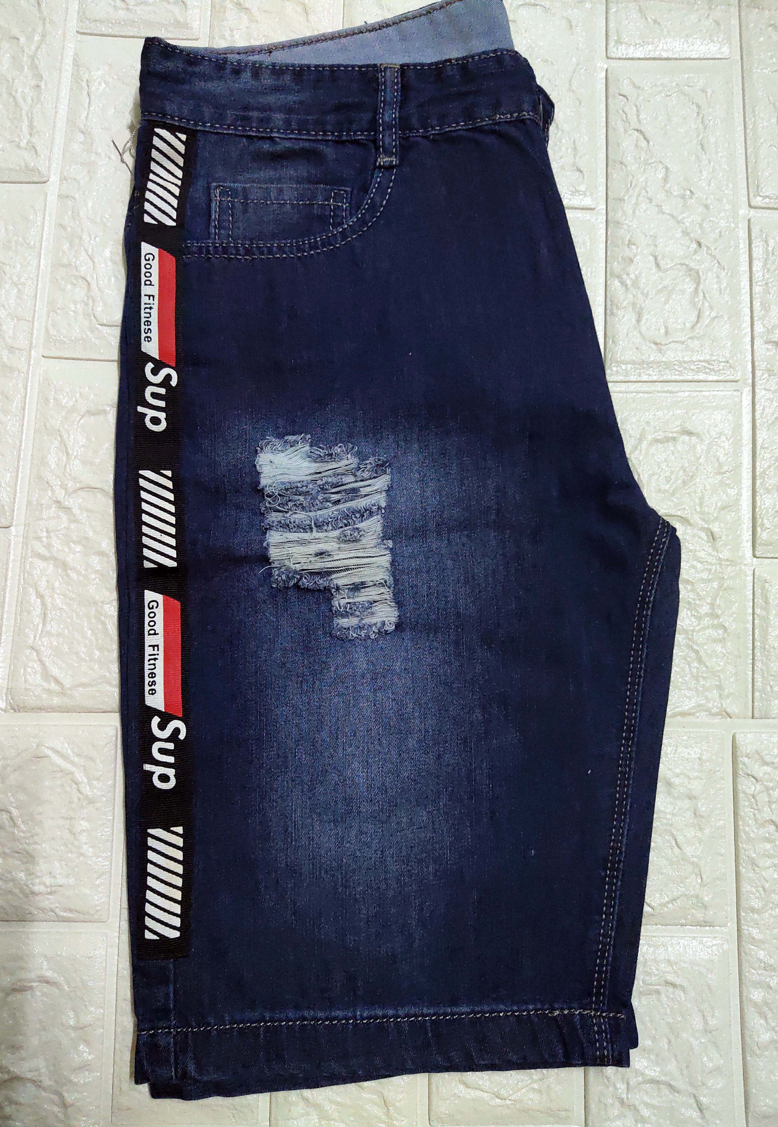 Quần short, Quần short nam, Quần soc jean, Quần soc rin, Quần soc jean nam cách điệu cá tính - SỌC CHỮ - 28