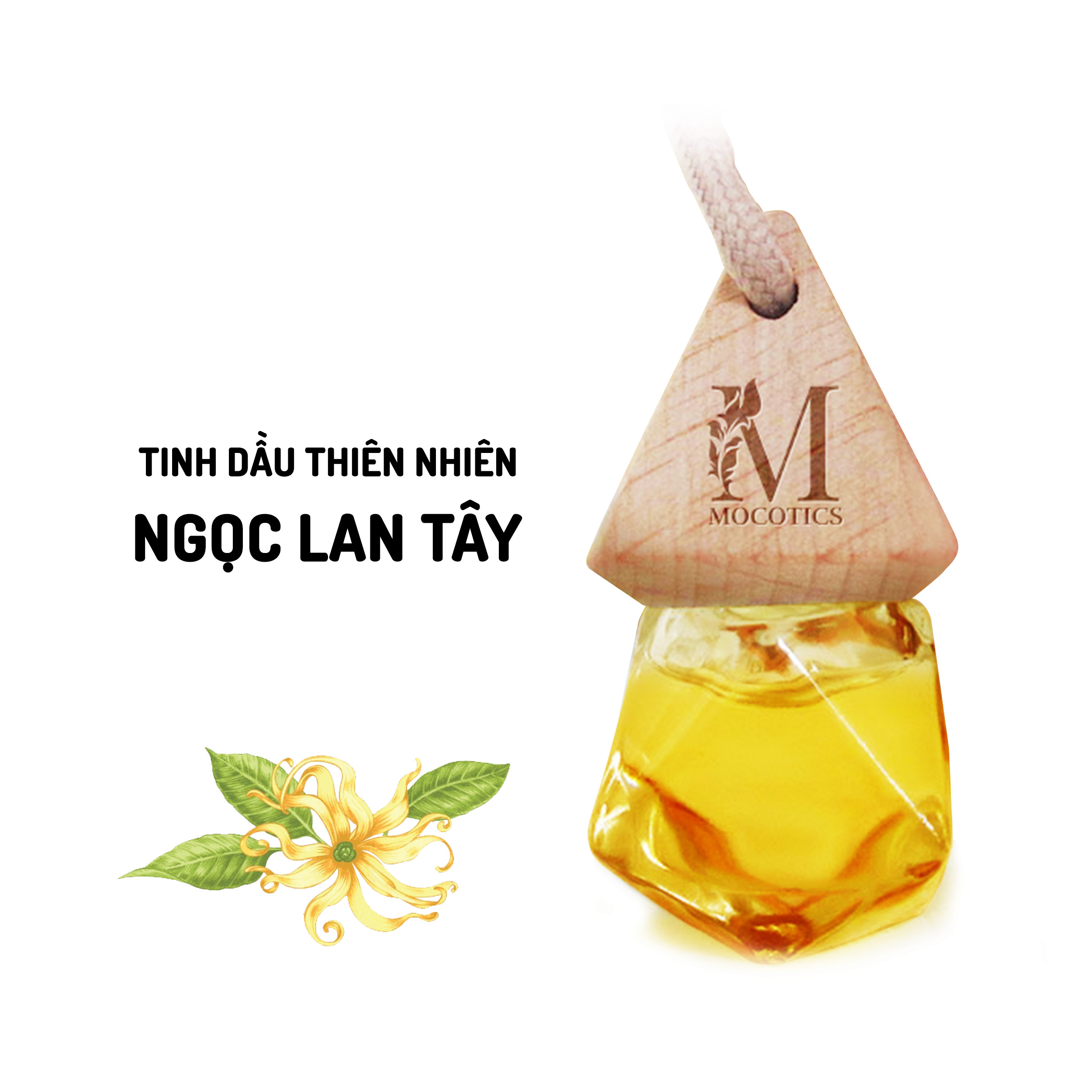 Tinh Dầu Ngọc Lan Tây Treo Xe Ô tô MOCOTICS, Treo Tủ Quần Áo, Giúp Khử Mùi, Thơm Phòng, Chống Say Xe Hiệu Quả