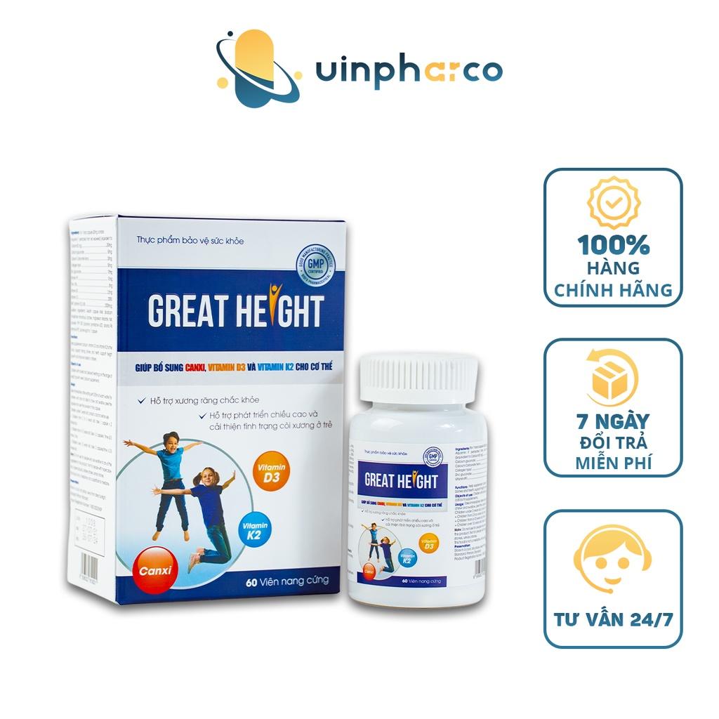 Viên uống hỗ trợ tăng chiều cao cho trẻ Great Height - Hộp 60 viên