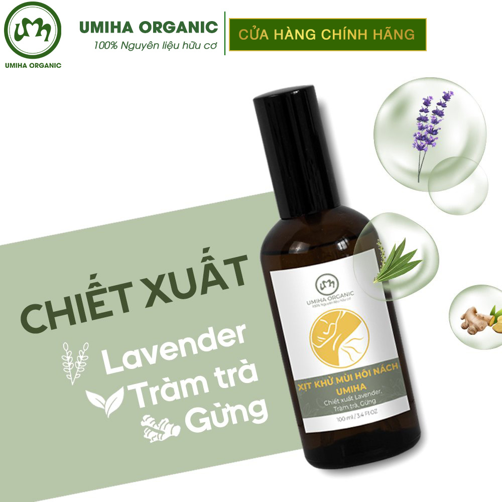 Xịt ngăn mùi nách trắng nách UMIHA (45ml) - Xịt khử mùi thay lăn khử mùi hôi nách, giúp trắng da nách, ngừa thâm nách