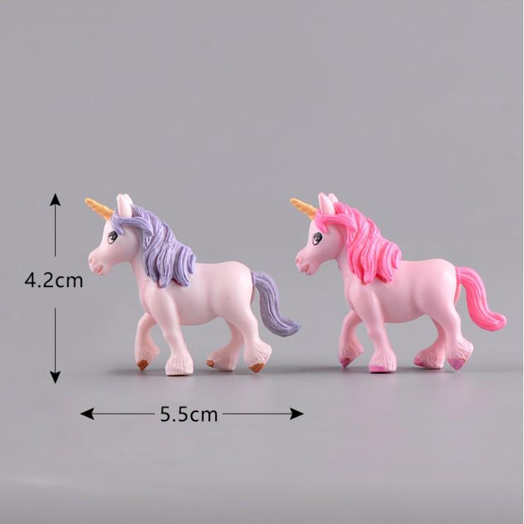 KHO-HN * Combo đôi Unicorn kỳ lân màu hồng và tím (có cánh và không cánh)