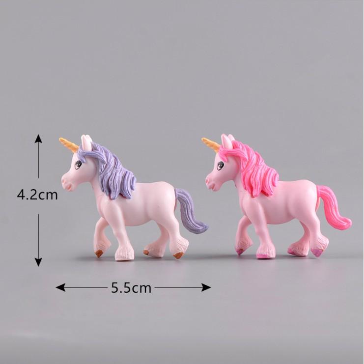 KHO-HN * Combo đôi Unicorn kỳ lân màu hồng và tím (có cánh và không cánh)