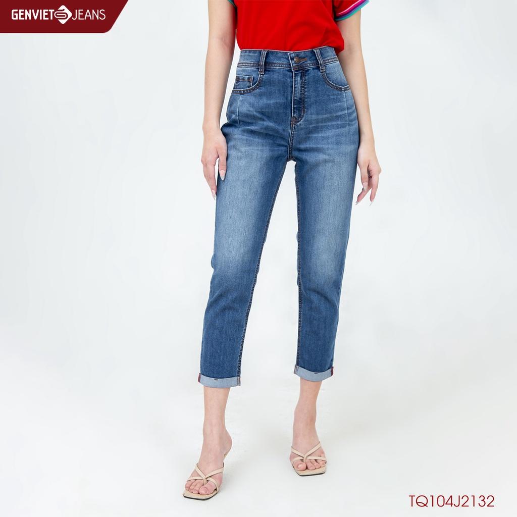 Quần Dài Jeans Nữ Col Thụng GENVIET TQ104J2132