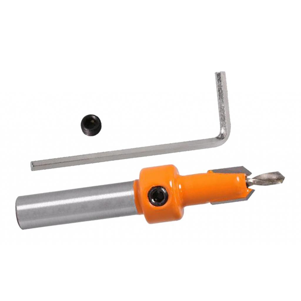 2.8mm Countersink Drill Bit Woodworking Chamfering Wood Drills Bit w/Hex Key