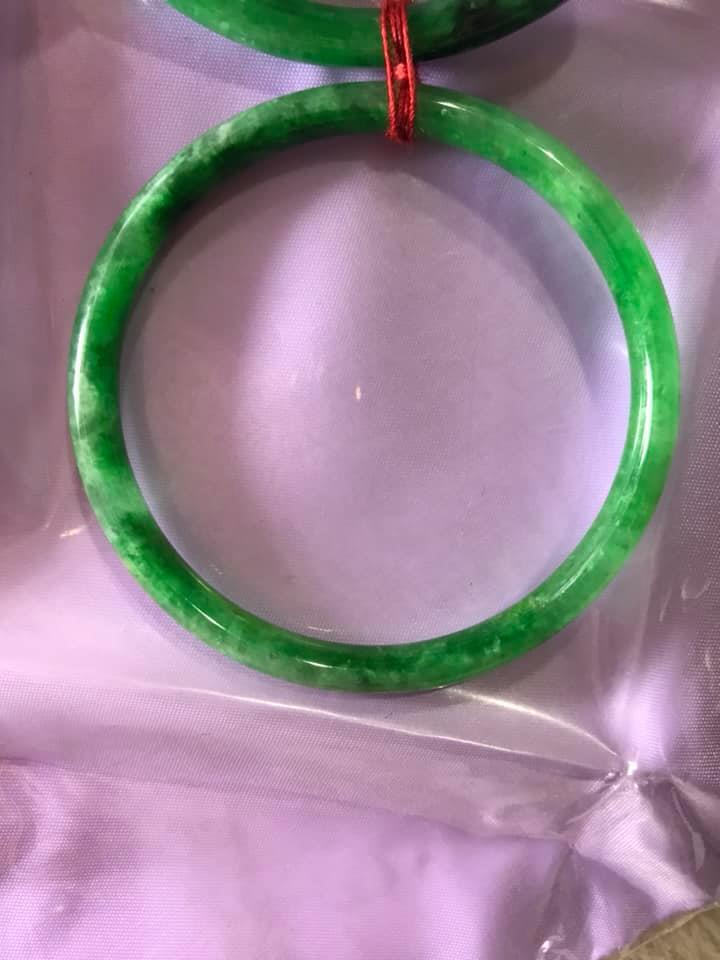 1 CHIẾC VÒNG XANH NGỌC NGỌC 50MM CỌNG TRÒN NHỎ LẺ CHẤT LIỆU ĐÁ CẨM THẠCH Size 50MM x Dầy 5mm NỮ 45Kg - 54Kg