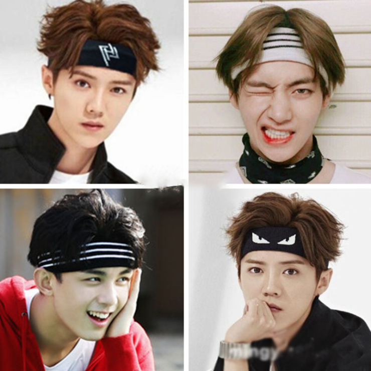 Băng đô thể thao dệt kim bản to - Băng đô headband Kpop, Cpop - BTS mã TB02