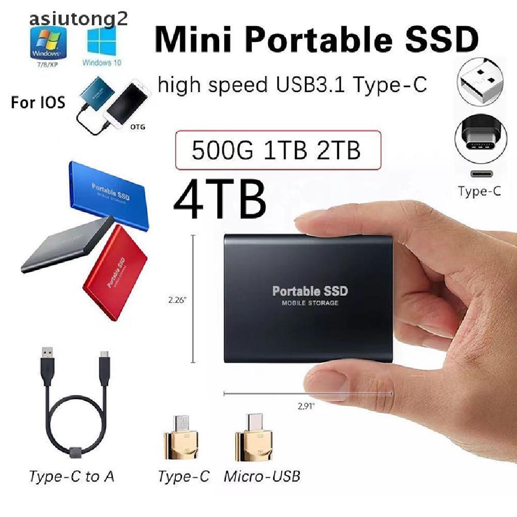 Ổ Cứng Di Động SSD Loại C Usb 3.1 Kích Thước Nhỏ Gọn 4TB / 2TB / 1Tbg asiutong2