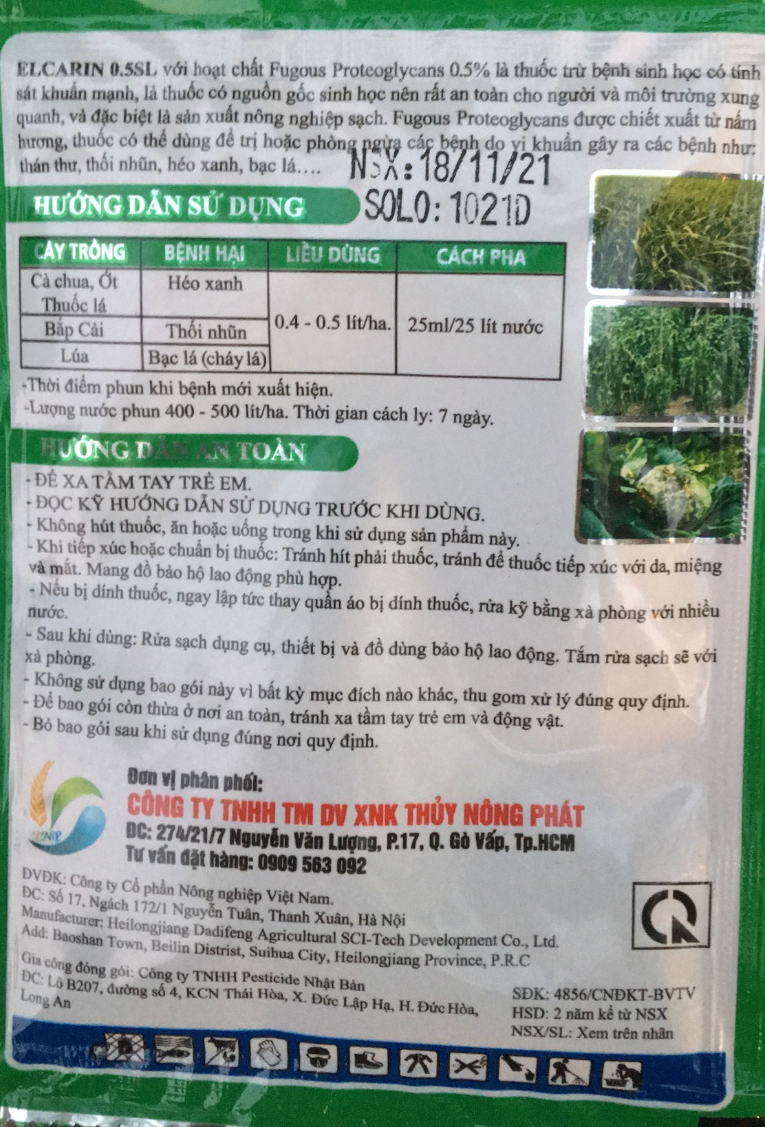 GREEN EXTRA sinh học ngừa bệnh héo xanh thối nhũn trên cây trồng gói 25ml