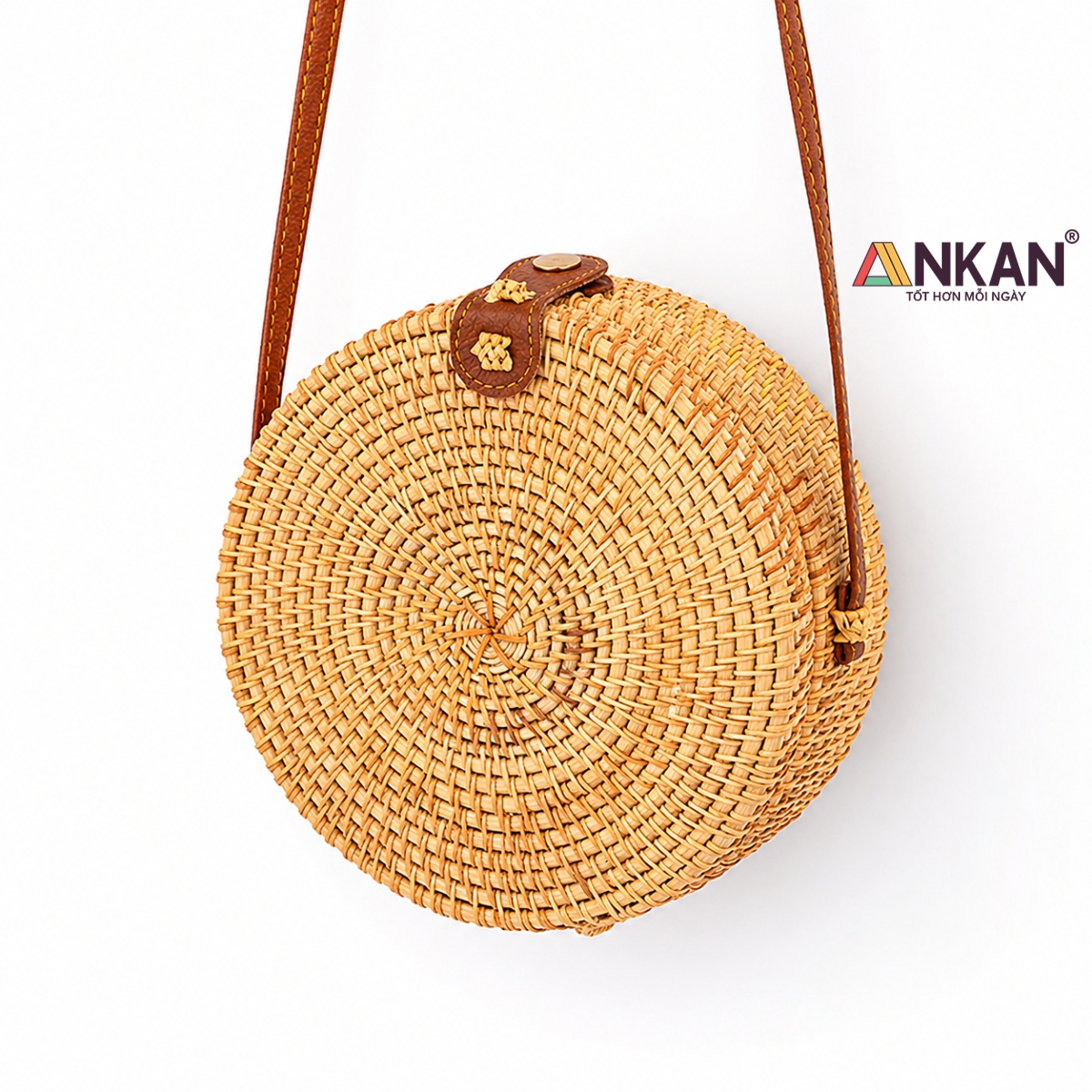 Túi Mây Thời Trang Có Dây Đeo – Túi Mây Vintage Handmade, Túi Mây Đeo Chéo Đi Biển, Picnic, Dạo Phố