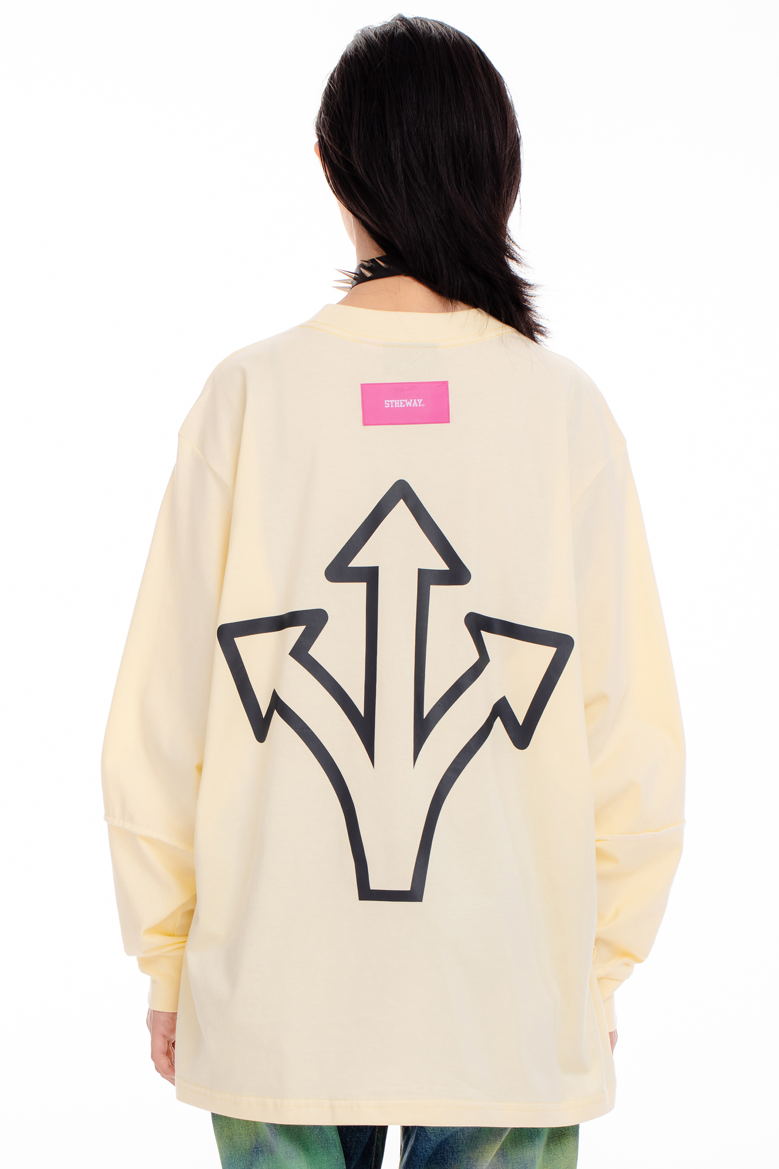 Áo Thun 5THEWAY Tay Dài Vàng aka 5THEWAY /YILAC/ SQUARE LONG SLEEVE TEE in LEMON ICING