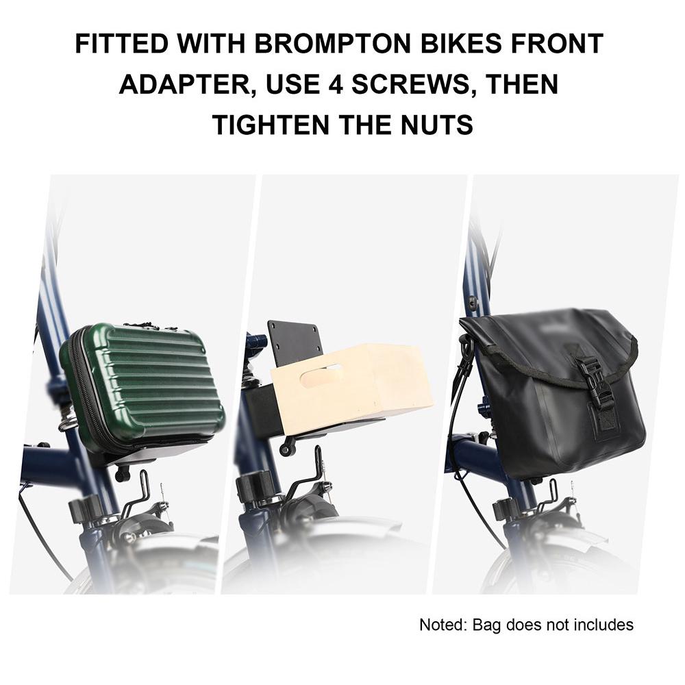 Rhinowalk Bike Bag Adapter Folding Bike Front Bag Block Adapter Bike Bag Bracket Aluminum Alloy Bicycle Bag Installation Accessory