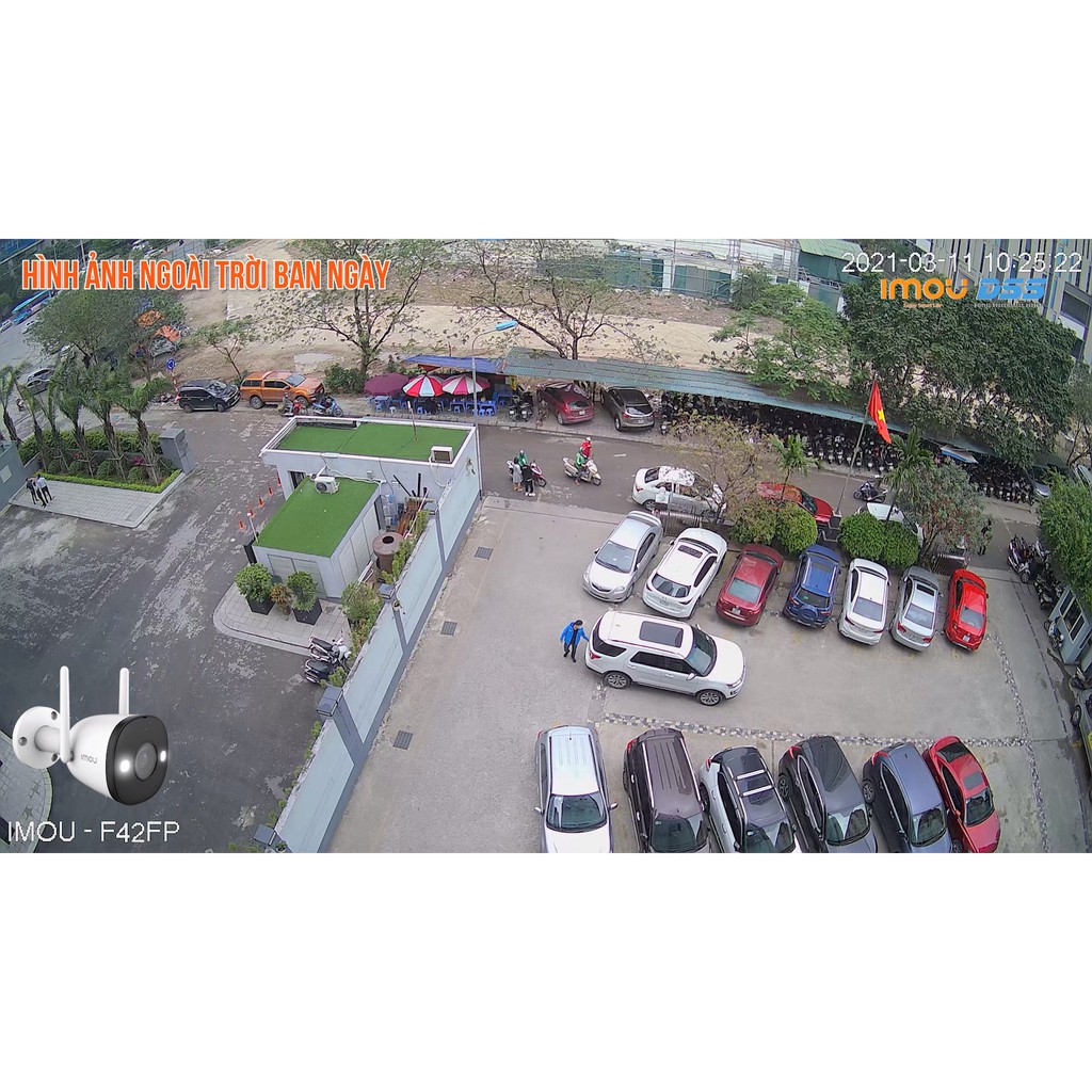 Camera wifi Imou-F42FP Có Màu Ban Đêm 4.0MP Siêu Nét FULLCOLOR 24/7 , CHỐNG NƯỚC IP67 tích hợp đèn Spotlight - Hàng nhập khẩu