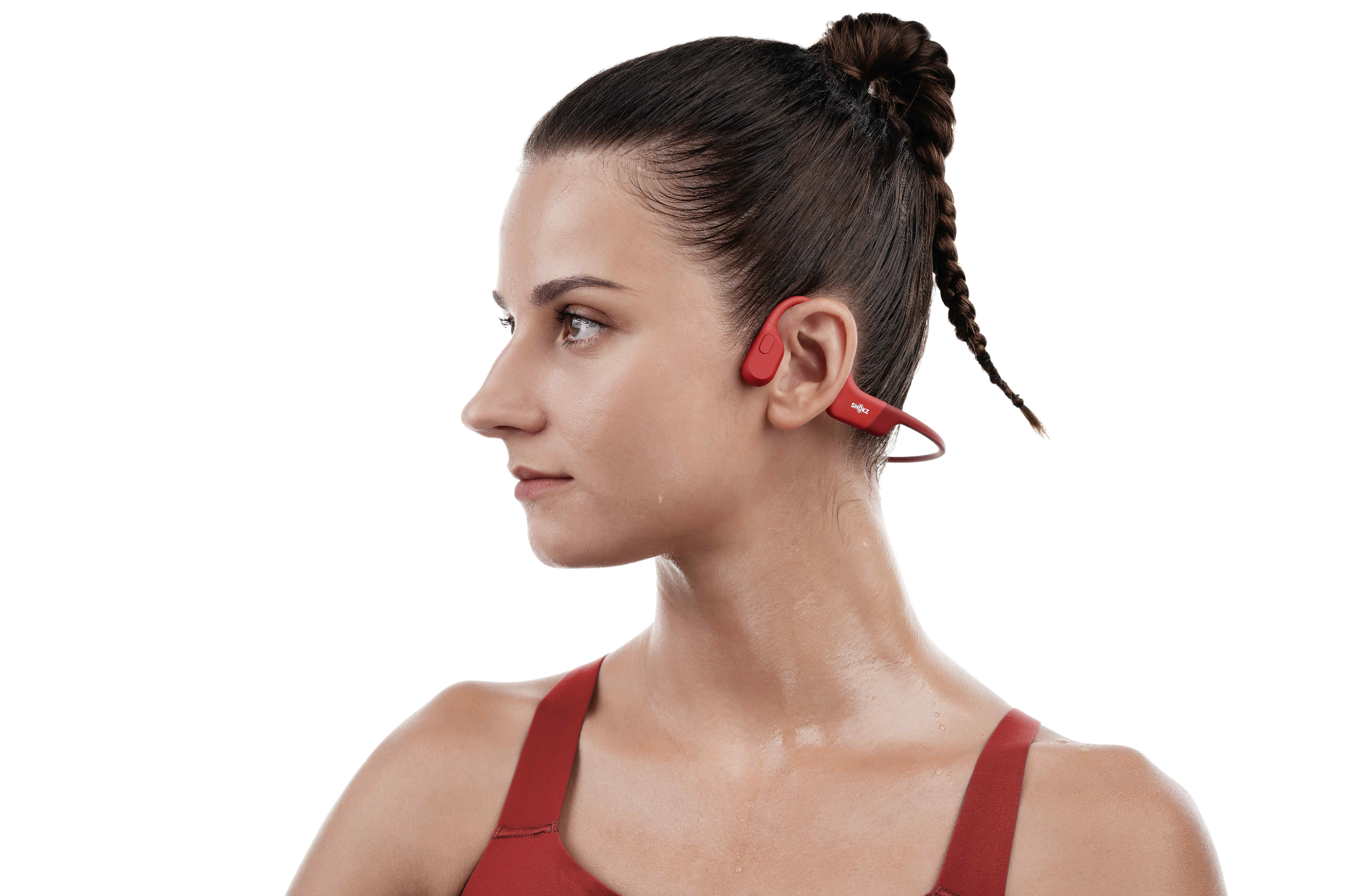 Tai nghe SHOKZ OPEN RUN S803 Màu Đỏ - Bluetooth v5.1 thể thao dẫn truyền âm thanh qua xương - Kháng nước chuẩn IP67 - Hàng chính hãng