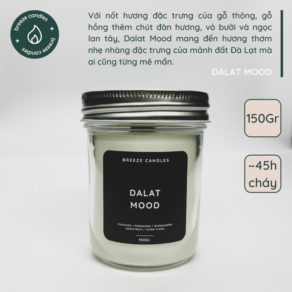 Nến thơm thiên nhiên hương Đà Lạt mix từ gỗ thông, gỗ hồng, đàn hương,... - DALAT MOOD - 150gr(~45 giờ đốt)