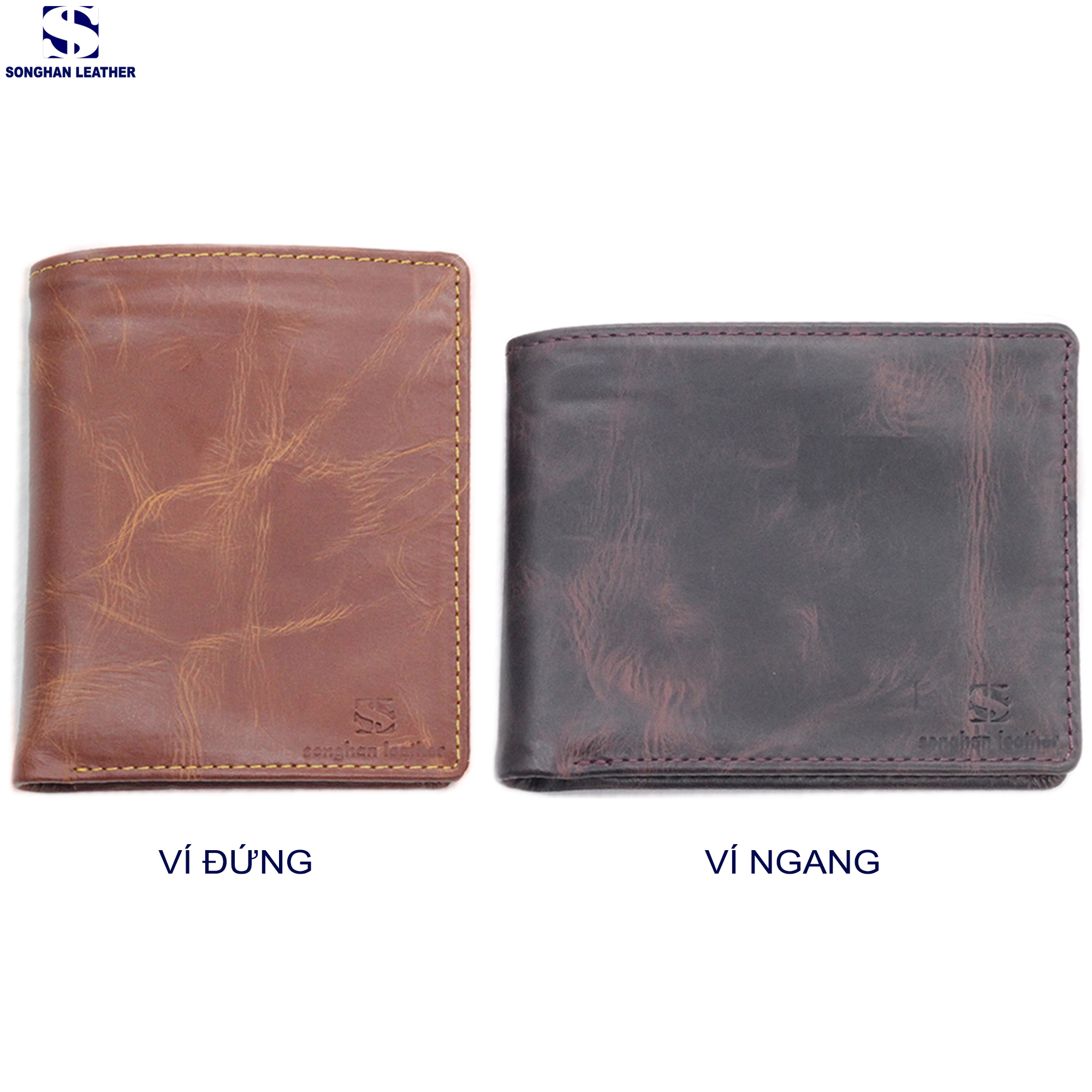 Ví Nam Da Bò Pullup Cao Cấp Dáng Đứng Ngang Songhan Leather – Thời Trang, Bảo Hành 12 Tháng