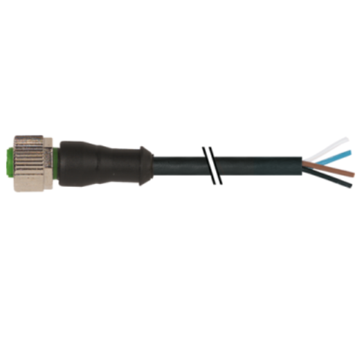 Murrelektronik Cáp M12 đầu cái 0° A-cod dài 3m, PVC 4x0.34 bk UL/CSA
