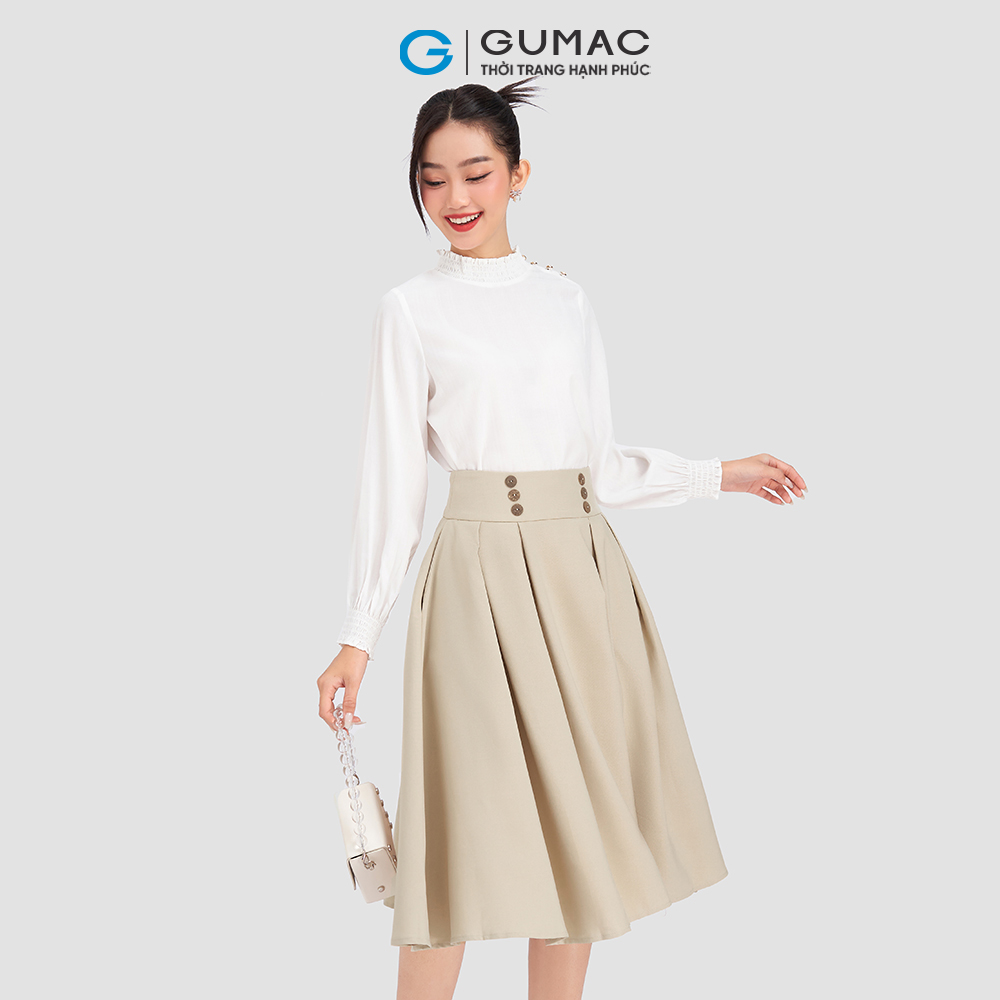 Áo kiểu cổ chạy thun thời trang GUMAC AD03012