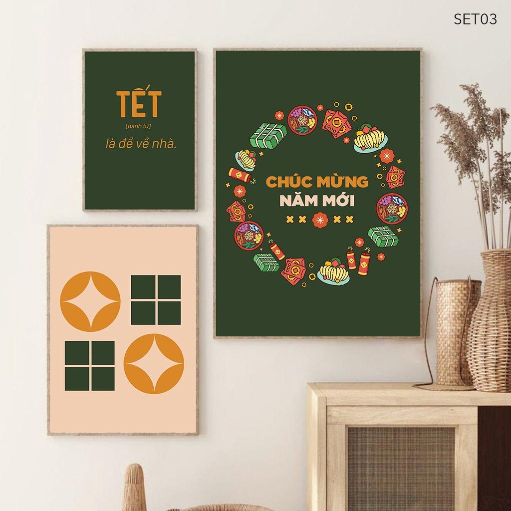 Tranh canvas trang trí Tết