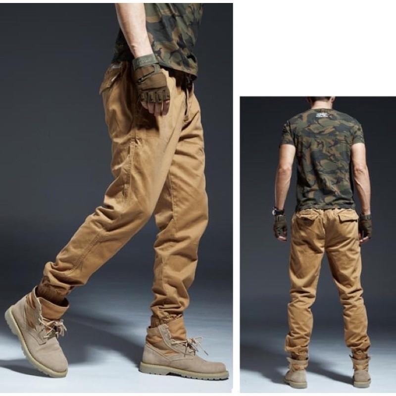 Quần jogger OCGL trơn_dã ngoại - camo cát
