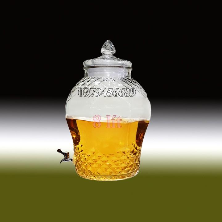 Bình thủy tinh kim cương