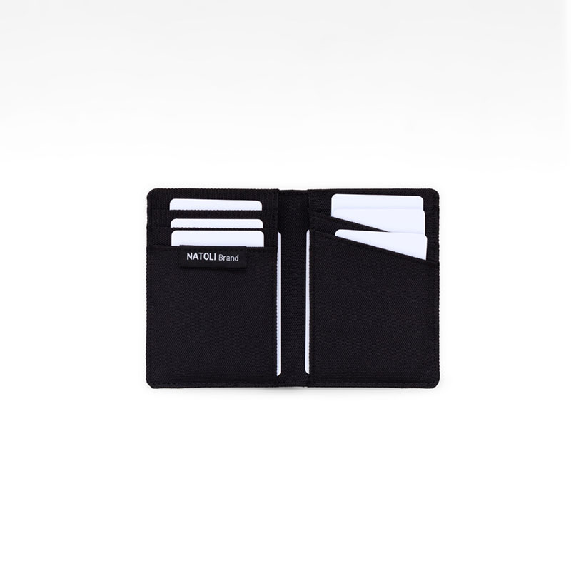 Ví da nam nữ dáng đứng NATOLI gập đôi đựng thẻ cao cấp BST Simple Vertical Wallet V3