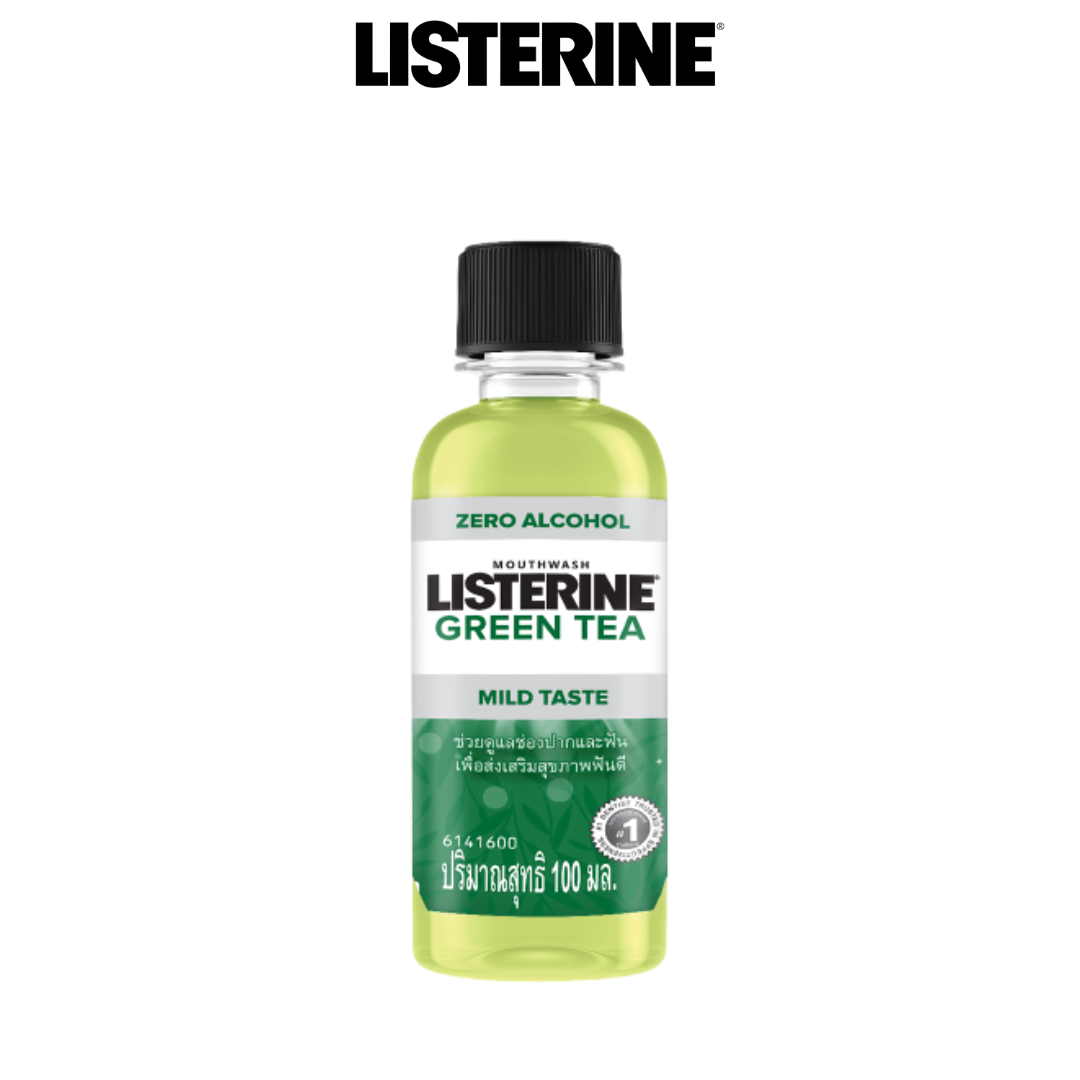 [GIFT] Nước súc miệng ngừa sâu răng vị trà xanh không cay Listerine Natural Green Tea - Dung tích 100ml
