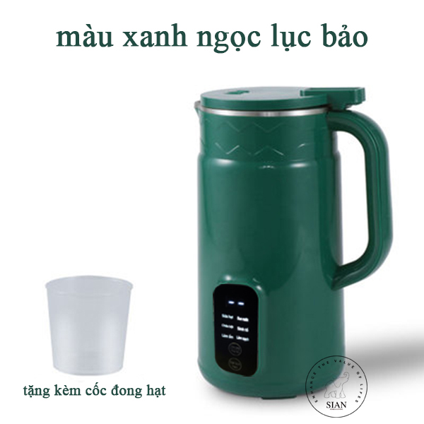 Máy làm sữa hạt mini 800ml đủ cho 1-3 người, máy nấu sữa hạt đậu nành, nấu cháo cho bé, máy xay sinh tố đa năng - Hàng nhập khẩu.