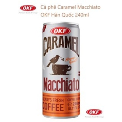 Cà phê Caramel Macchiato 240ml OKF HÀN QUỐC x 6 lon
