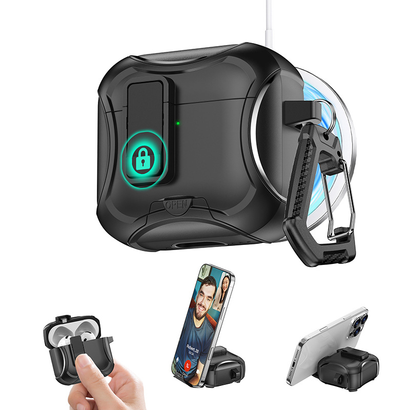 Ốp Case Bao Dành Cho Airpods 4, Kai.N Cyber MagLock có Khoá Thông Minh, Sạc từ tính_ Hàng Chính Hãng