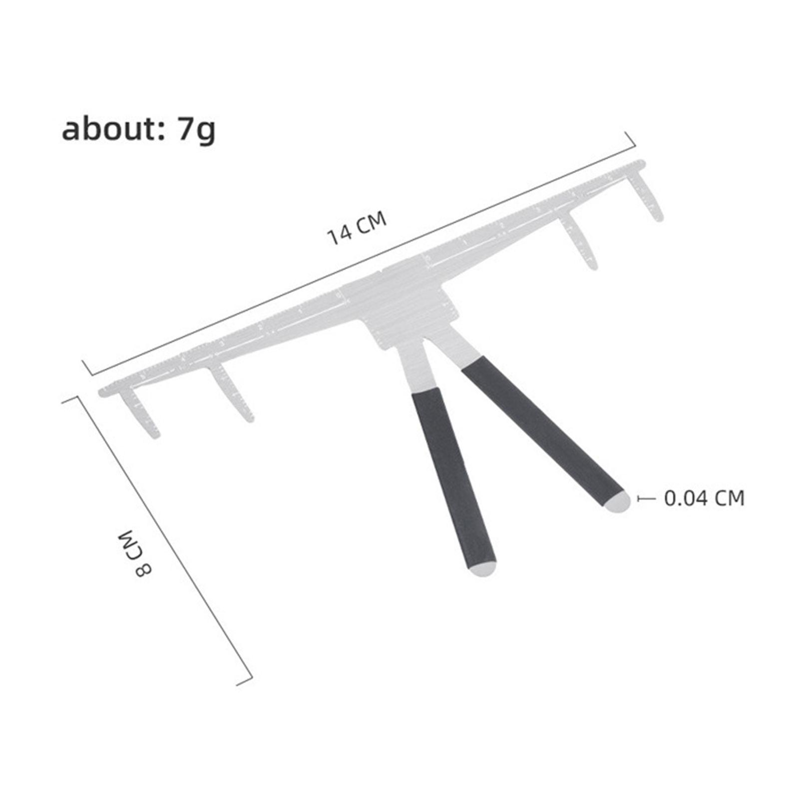 Steel Tattoo Eyebrow Ruler Eyebrow Caliper Makeup Tool for Eyebrow Measuring