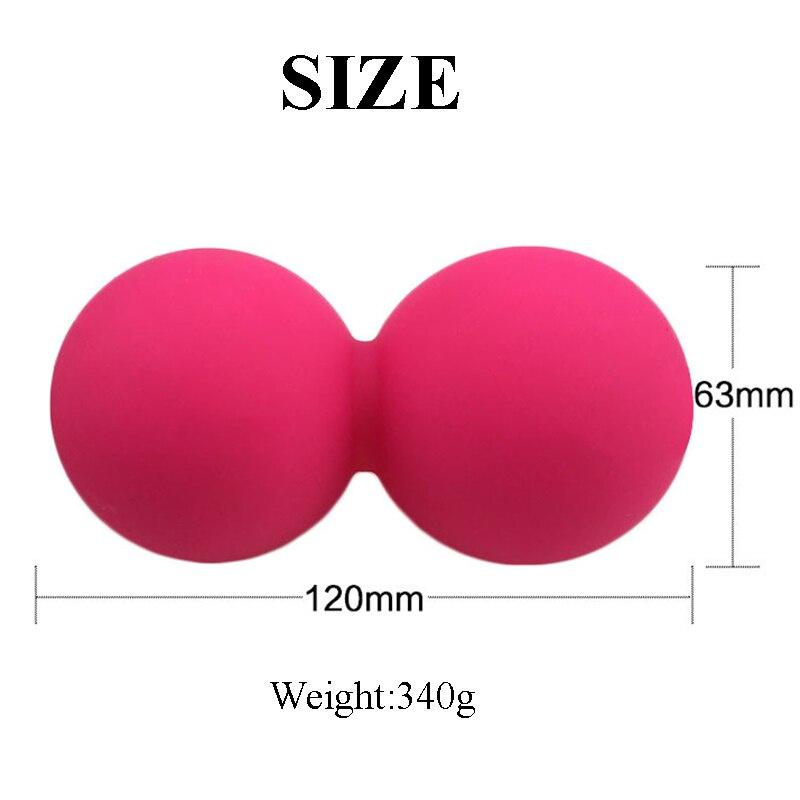 Food Grade Silicone Yoga Peanut Massage Ball Fascia Ball Relieve Relax Muscles Fitness Massage Double Ball Exercise Ball