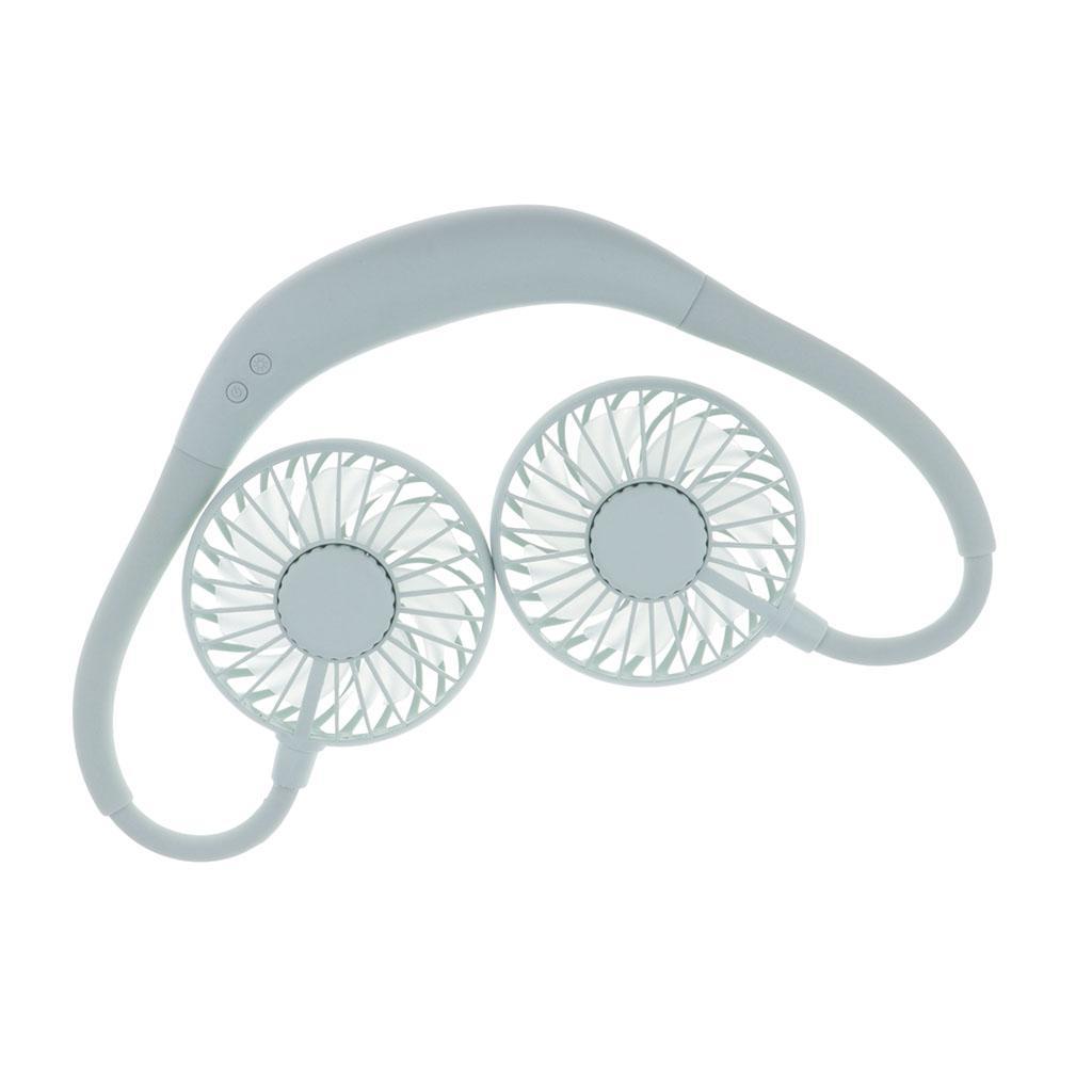 USB Rechargeable Neckband Fan Hands Free Portable Wearable Mini Fan