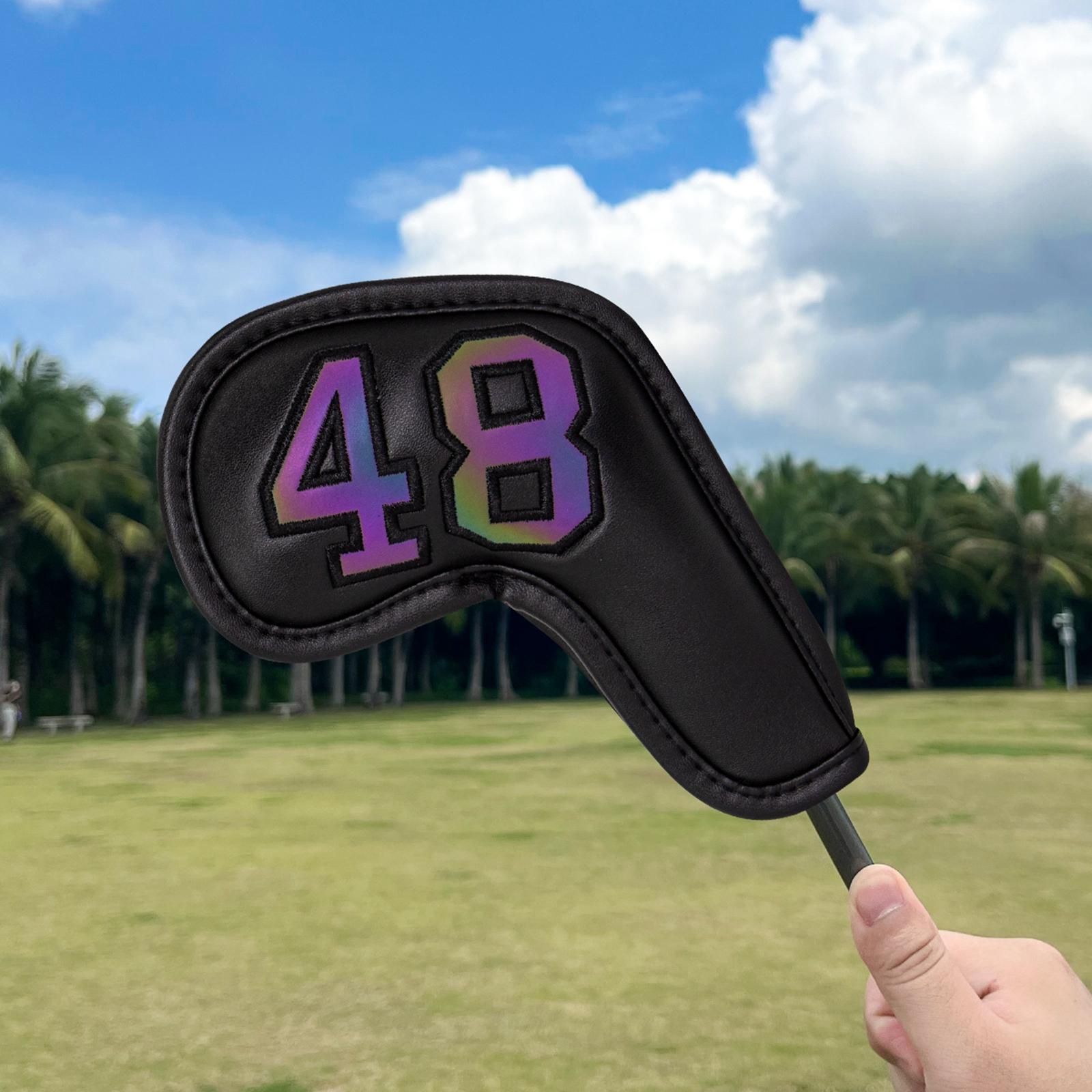 Fashionable, Golf Iron Headcover, Golf Club Head Cover, Dustproof, Golf Hybrid Wedges, Embroidery Number, Wedge Cover for Protection Unisex