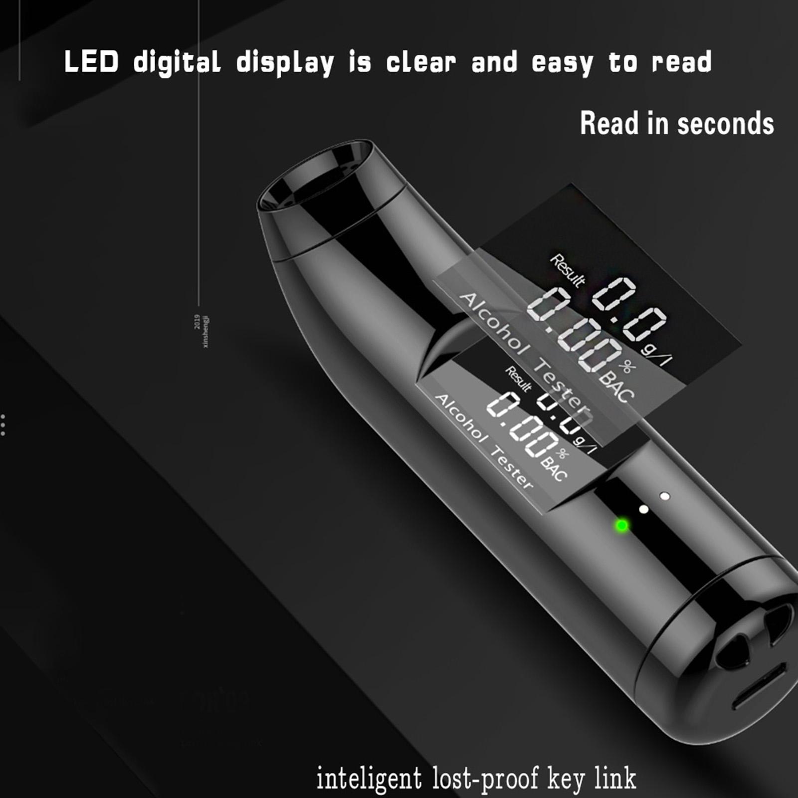 LCD Alcohol Tester Analyzer Breathalyser w/Sound Alarm