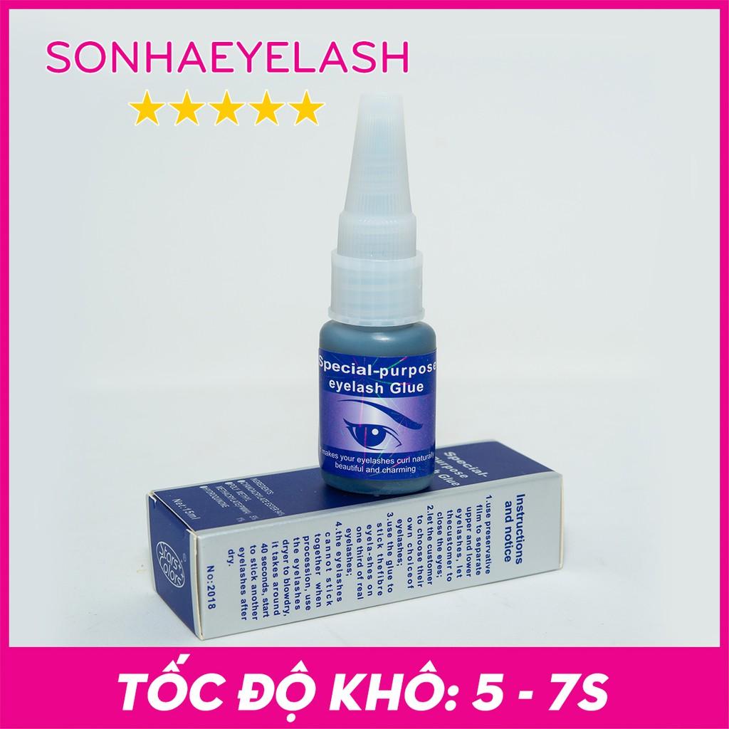 Keo nối mi mắt xanh, keo nối mi dạng gel khô chậm 5-7s dành cho người mới học nối