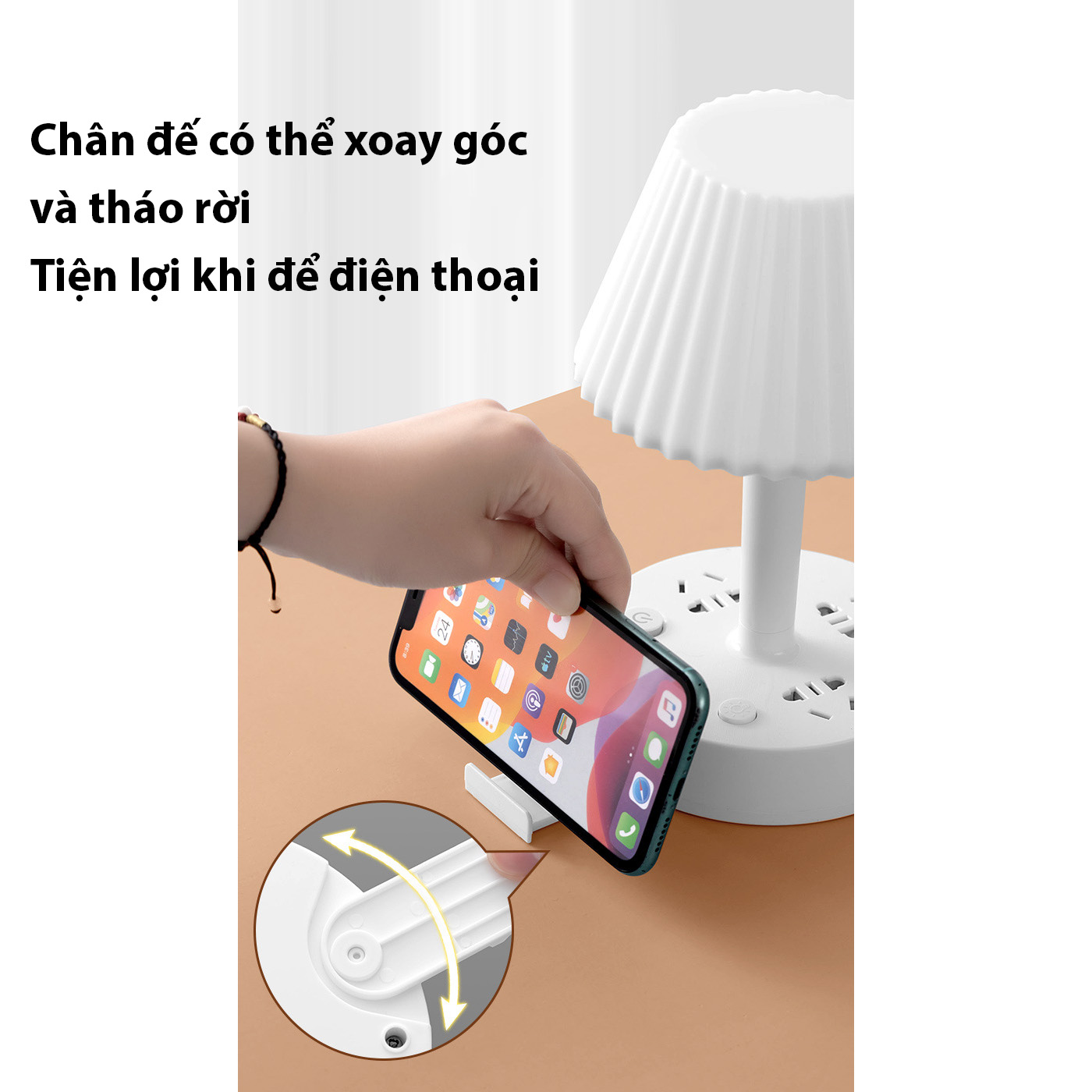 Đèn ngủ để bàn cao cấp hình chiếc ô 3 chế độ sáng-K1803